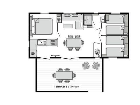 MOBILHOME 6 personnes - Bahia CONFORT Climatisé