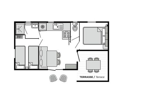 MOBILHOME 4 personnes - Bergame CONFORT Climatisé