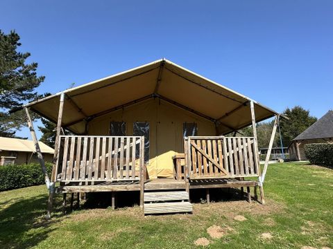 Tente en toile et en bois 6 personnes - Safari Lodge | 3 Ch. | 6 Pers. | Clim.