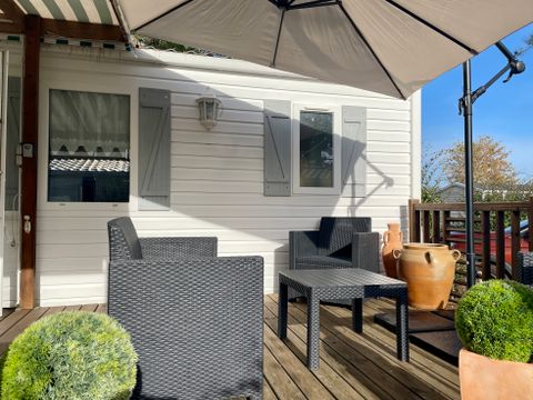 MOBILHOME 3 personnes - CLIMATISE DANS CAMPING A LA FERME