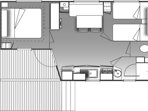 MOBILHOME 4 personnes - LE COSY NON CLIMATISE