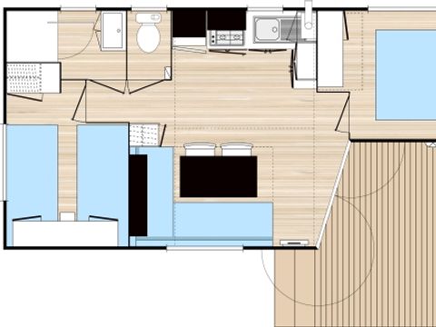MOBILHOME 6 personnes - LE GRAND LARGE NON CLIMATISE