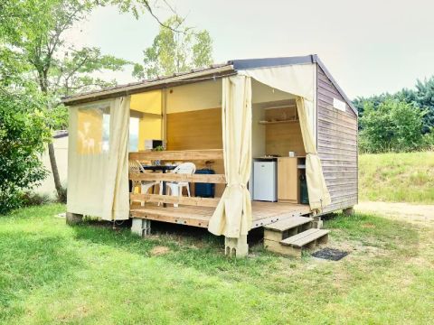 Tente en toile et en bois 4 personnes - Bungalow Toilé 3 Pièces 4 adultes (+ 1 enfant -9 ans) Sans Sanitaire