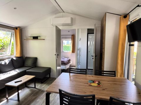 MOBILHOME 4 personnes - Mobil Home Authentique 3 Pièces 4 Personnes Climatisé + TV