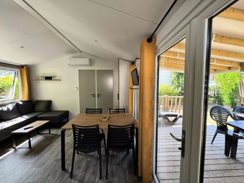 MOBILHOME 4 personnes - Mobil Home Authentique 3 Pièces 4 Personnes Climatisé + TV