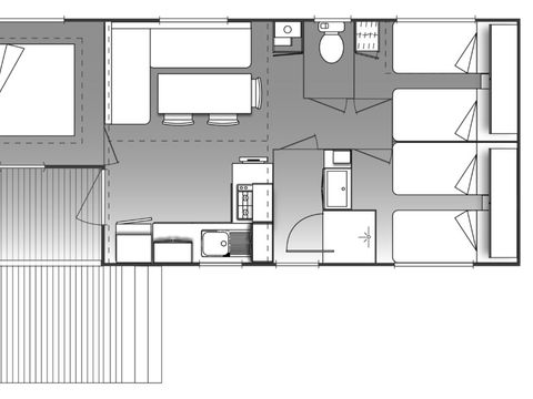 MOBILHOME 6 personnes - CABANE 3 chambres