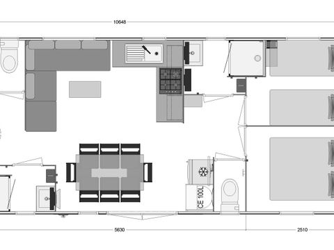 MOBILHOME 8 personnes - Gamme Quattro Premium Jacuzzi