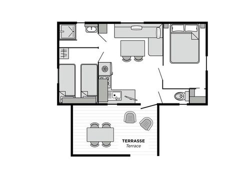 MOBILHOME 4 personnes - Florès CLASSIC..