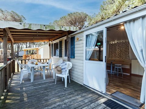 MOBILHOME 6 personnes - Classic | 3 Ch. | 6 Pers. | Terrasse surélevée | Clim.