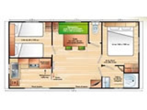 MOBILHOME 5 personnes - 'Green - Lido degli Estensi' - Climatisation-TV