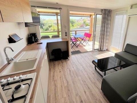 Mobilhome 4 personnes - Living - 2 chambres