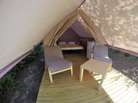 TENTE TOILE ET BOIS 4 personnes - Canada Treck 12m² 1 chambre (sans sanitaires)