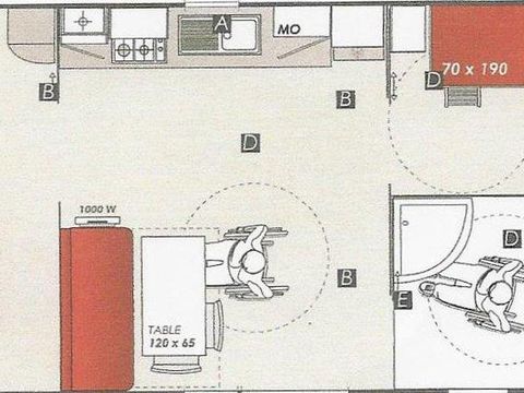 Mobilhome 4 personnes - CONFORT+ PMR