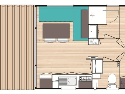 MOBILHOME 4 personnes - Front de lac