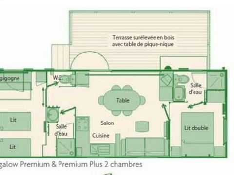 MOBILHOME 6 personnes - GRAND CONFORT 40.8m² / 2 chambres