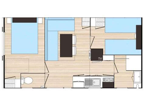 Mobilhome 6 personnes - Mobilhome 4/6 personnes - 27m²