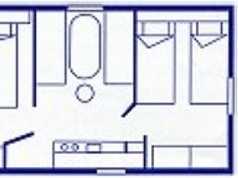 MOBILHOME 4 personnes - MH BAMBI sans sanitaires 20 m²