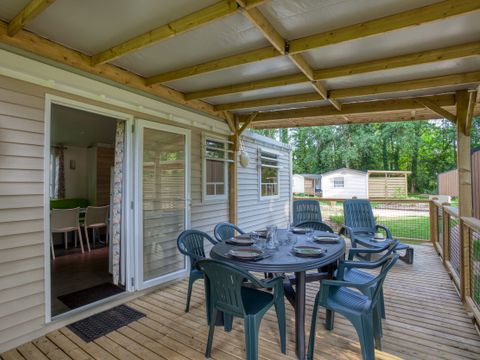 MOBILHOME 6 personnes - Mobil-Home Standard 30m² Trémolat - 3 chambres + Terrasse semi-couverte 6 pers