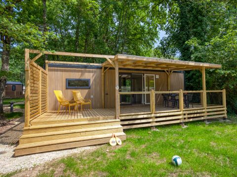 Mobilhome 4 personnes - Mobil-Home Premium 33m² Bali - 2 chambres + Terrasse couverte + Lave-vaisselle + TV + CLIM 4 pers