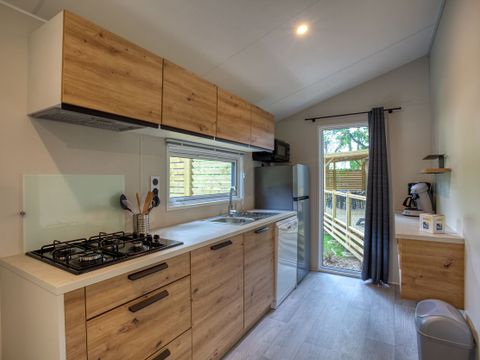 Mobilhome 4 personnes - Mobil-Home Premium 33m² Bali - 2 chambres + Terrasse couverte + Lave-vaisselle + TV + CLIM 4 pers