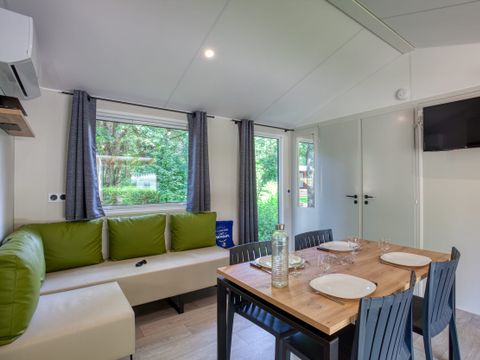 Mobilhome 4 personnes - Mobil-Home Premium 33m² Bali - 2 chambres + Terrasse couverte + Lave-vaisselle + TV + CLIM 4 pers