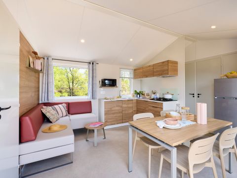 MOBILHOME 6 personnes - Mobil-Home Toscane Premium 33m² - 3 chambres + Terrasse couverte + CLIM + TV + LV