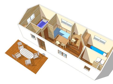 MOBILHOME 6 personnes - Classic XL | 2 Ch. | 4/6 Pers. | Terrasse simple | Clim.