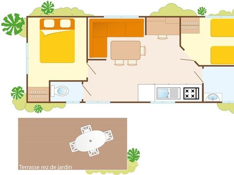 MOBILHOME 6 personnes - Classic XL | 2 Ch. | 4/6 Pers. | Terrasse simple | Clim.