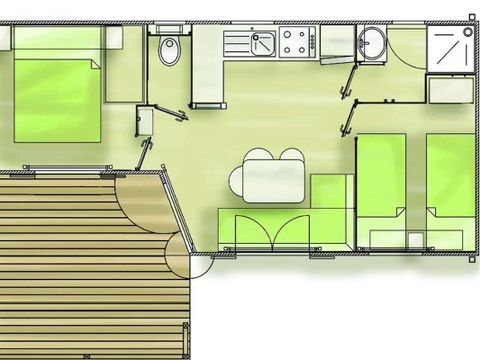 MOBILHOME 4 personnes - PACIFIQUE