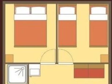 CHALET 4 personnes - Cabane Lodge sur pilotis STANDARD 34m² (2 chambres) TV dont terrasse couverte 11m² | 4 personnes