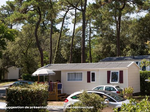 MOBILHOME 6 personnes - Confort 28m² - 3 chambres - Grande terrasse - TV