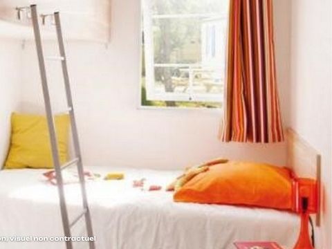 MOBILHOME 4 personnes - PMR Confort 28m² 2 chambres + grande terrasse + TV