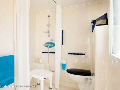 MOBILHOME 4 personnes - PMR Confort 28m² 2 chambres + grande terrasse + TV