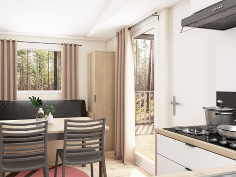 MOBILHOME 4 personnes - Mobil-Home Prestige "Lys - Orchidée" 2 chambres Climatisation