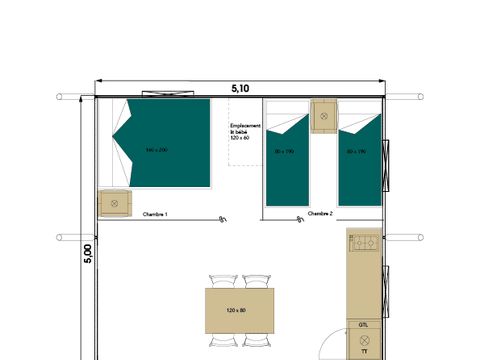 BUNGALOW 4 personnes - Lodge