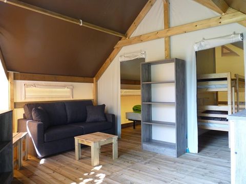 Tente en toile et en bois 5 personnes - Tente ecolodge