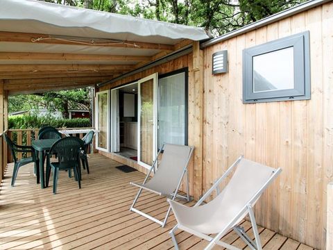 MOBILHOME 6 personnes - Saint Cirq Lapopie - 3 chambres - Terrasse couverte