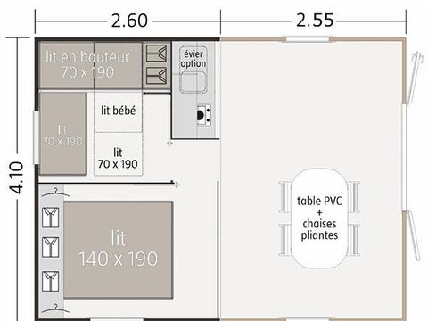 CHALET 5 personnes - Cottage Martel - 2 chambres - sans sanitaires, sans chauffage - terrasse non couverte