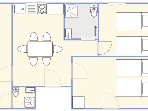 GÎTE 6 personnes - 3 chambres