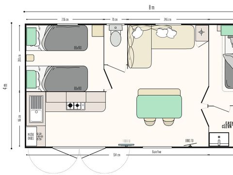MOBILHOME 4 personnes - SAPIN