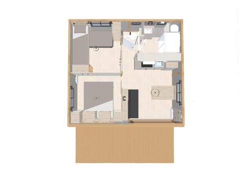 CHALET 2 personnes - SATORI -  2 Chambres - PRIX INCLUS 2 PERSONNES