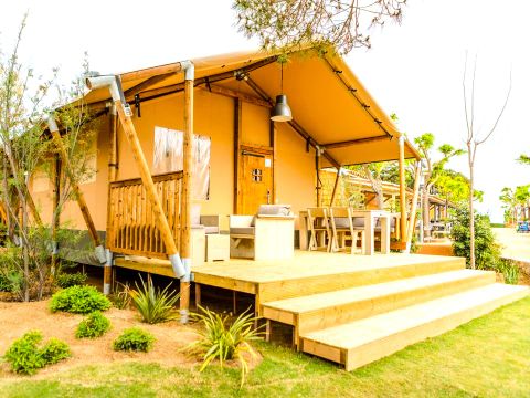 Tente en toile et en bois 4 personnes - Glamping Mar 4 pers