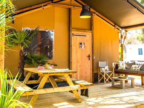 Tente en toile et en bois 4 personnes - Glamping Mar 4 pers