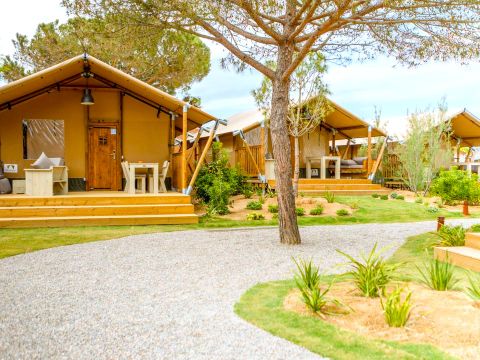 Tente en toile et en bois 4 personnes - Glamping Mar 4 pers
