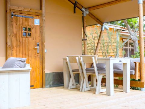 Tente en toile et en bois 4 personnes - Glamping Mar 4 pers