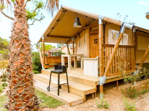 Tente en toile et en bois 2 personnes - Glamping Mar 2 pers