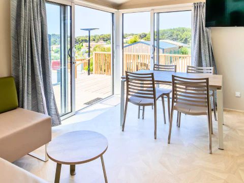 MOBILHOME 6 personnes - Mobil Home Premium Large 4 Pièces 6 Personnes Climatisé + TV