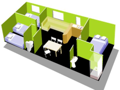 MOBILHOME 6 personnes - BAHAMAS