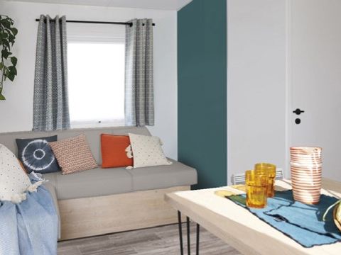 MOBILHOME 6 personnes - PREMIUM 32m² - 3 chambres - TV - lave-vaisselle - climatisation - terrasse -