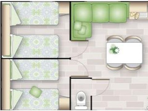 MOBILHOME 8 personnes - NOISETTE